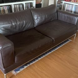 Couch - Sofa - Brown Leather