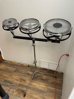 Remo Roto Toms with mounting rail and stand 6" 8" 10"