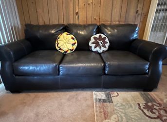 Faux Leather Couch
