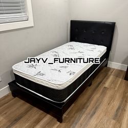 Twin Bed Frame With MATRESS. 