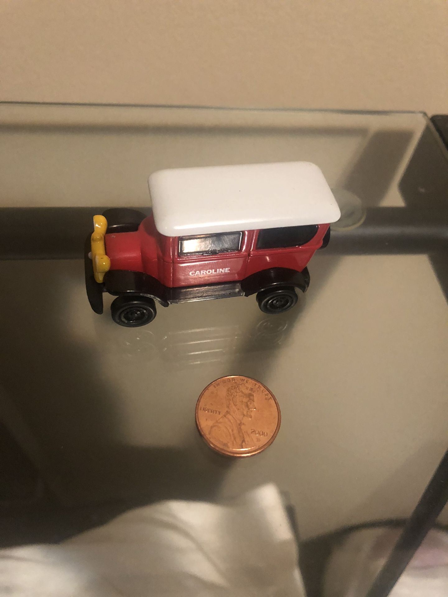 Rare 1997 Thomas the Train Diecast Caroline Red Car Ertl