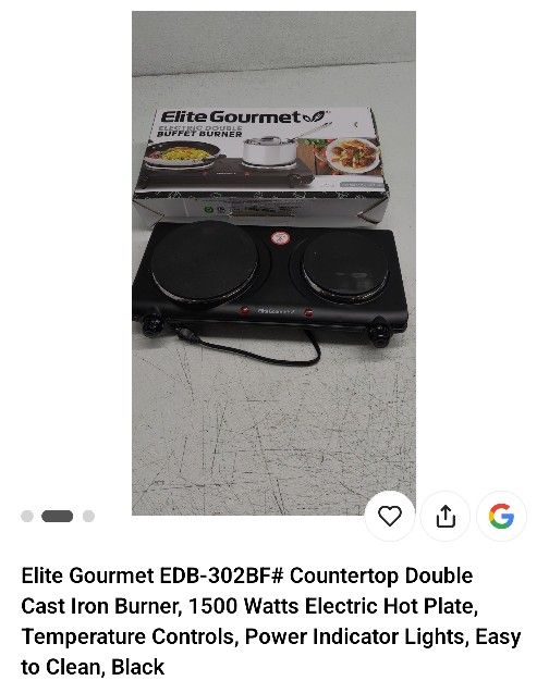 Electric Double Burner