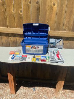 Toll box and assortment of tools and accessories