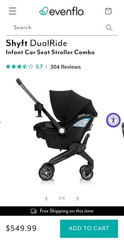 Evenflo Shyft DualRide Infant Car Seat Stroller Combo
