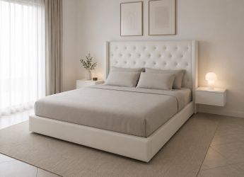Bed frame white full size white new
