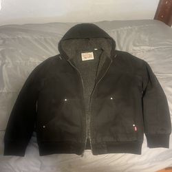 Men's Levi's Canvas Workwear Sherpa-Lined Hooded Bomber 