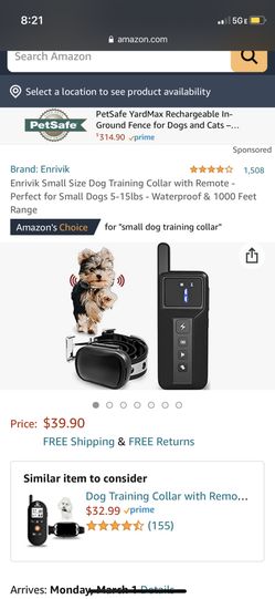 Enrivik Remote Dog Training Collar for Sale in Kansas City MO