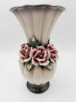 Vintage Capodimonte Italian Ceramic Vase