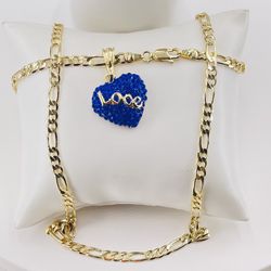 Corazónes y cadena oro laminado 14k/14k gold plated hearts and chains-Rosado. pink 6