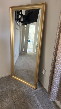 Large Gold Standing Mirror