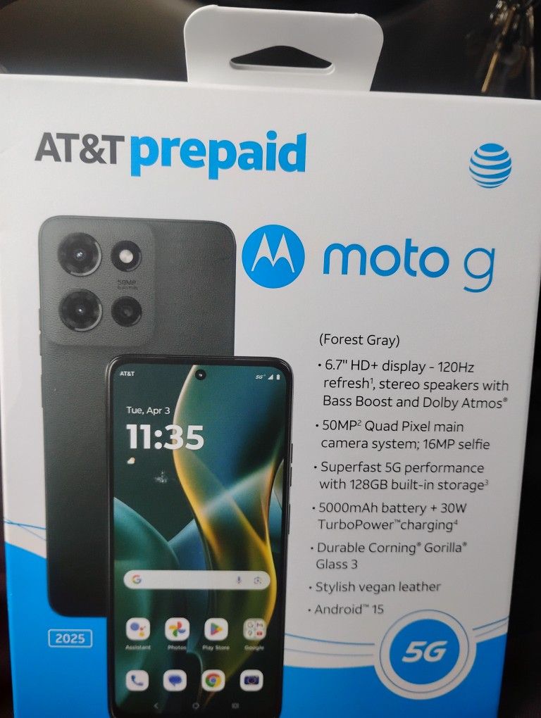 New In Box Moto G 2025 5G. 4o2 383 391o