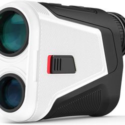 Red OLED Display Golf Rangefinder with Slope, Ultra-Clear 1200 Yards 7X Magnification Laser Range Finder, Magnetic/Flag Pole Locking Vibration