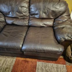 Leather Sofa  and Love Seat, Computer Desk