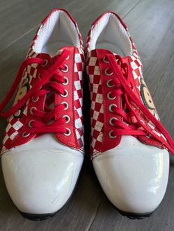 Vintage Paul Frank shoes red white checkered