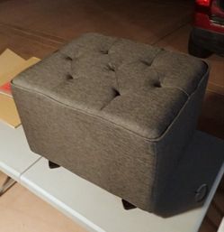 Gray Tufted Gliding Ottoman - New in box