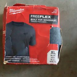 MILWAUKEE FREEFLEX XL HYBRID TEE SHORT SLEEVE ( Blue )