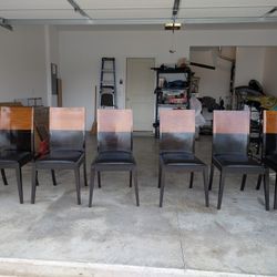 Hand made designer dinning chairs 6set $1200 each$225 (pick up , cash only)