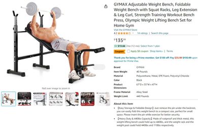 GYMAX Adjustable Weight Bench for Sale in Ontario CA OfferUp