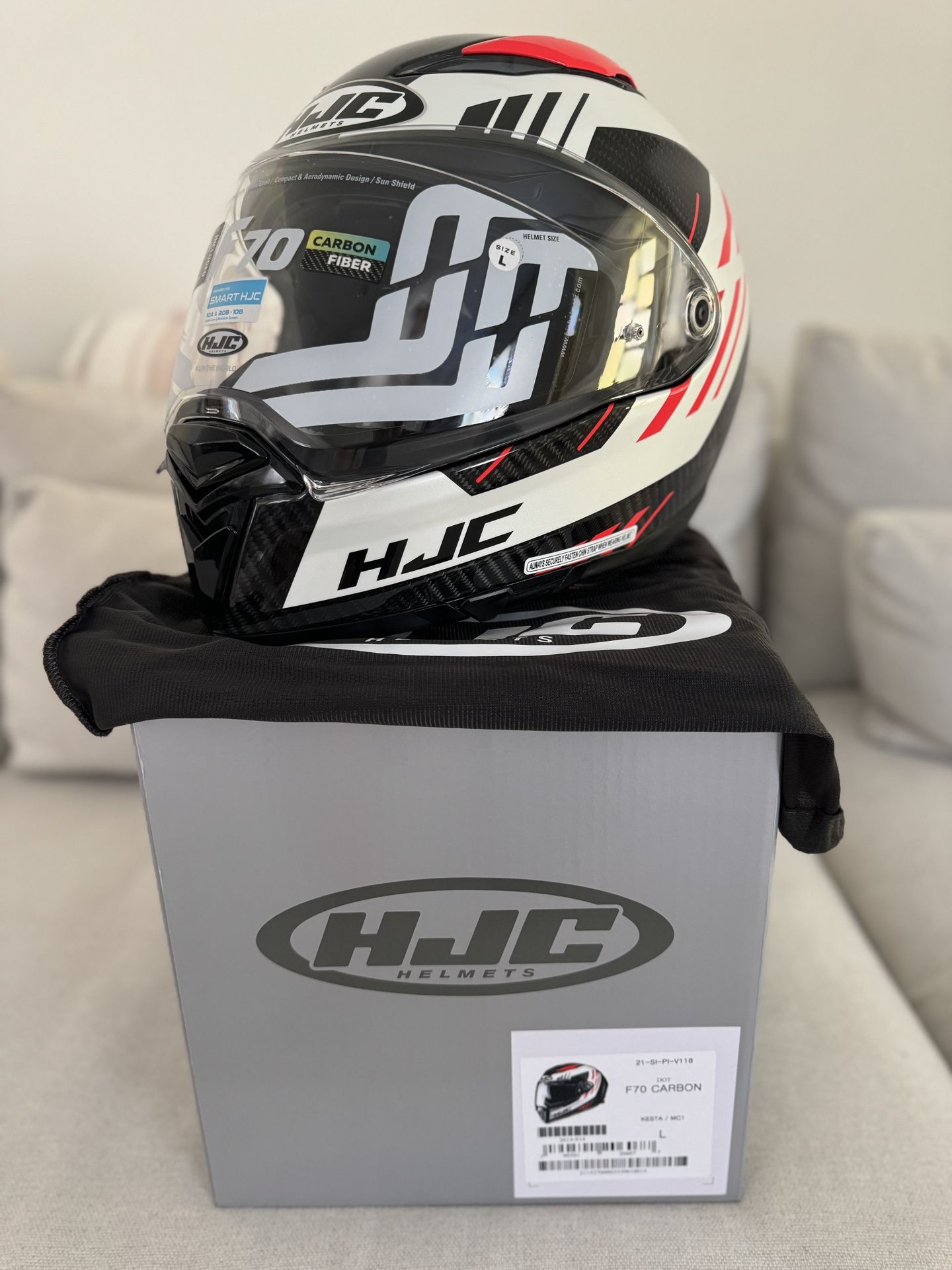 auto racing helmet for motorcycle Arai GP-7 FRP White off stickers on the Riddell USC Trojans 2022 Color:Radioactive Gill (Chartreuse Tail) gfuldead-sitewide30