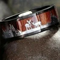 Hunting Tungsten Weddings Band Mens  Size 8or10 New