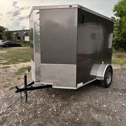 New 6x8SA Enclosed Trailer
