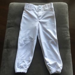 Boys White Baseball Pants YS