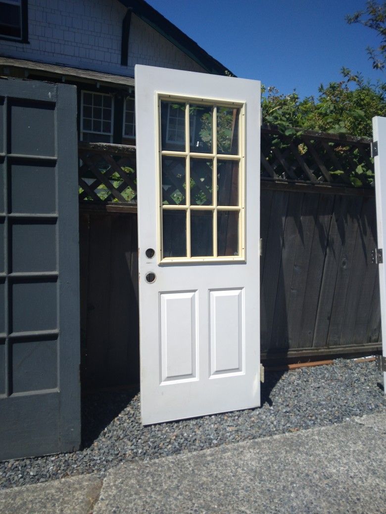Steel Door 30x80 w/Window by Stanley