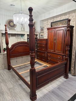 Solid Real Wood Bedroom Set – Heavy Duty – Complete Matching Set