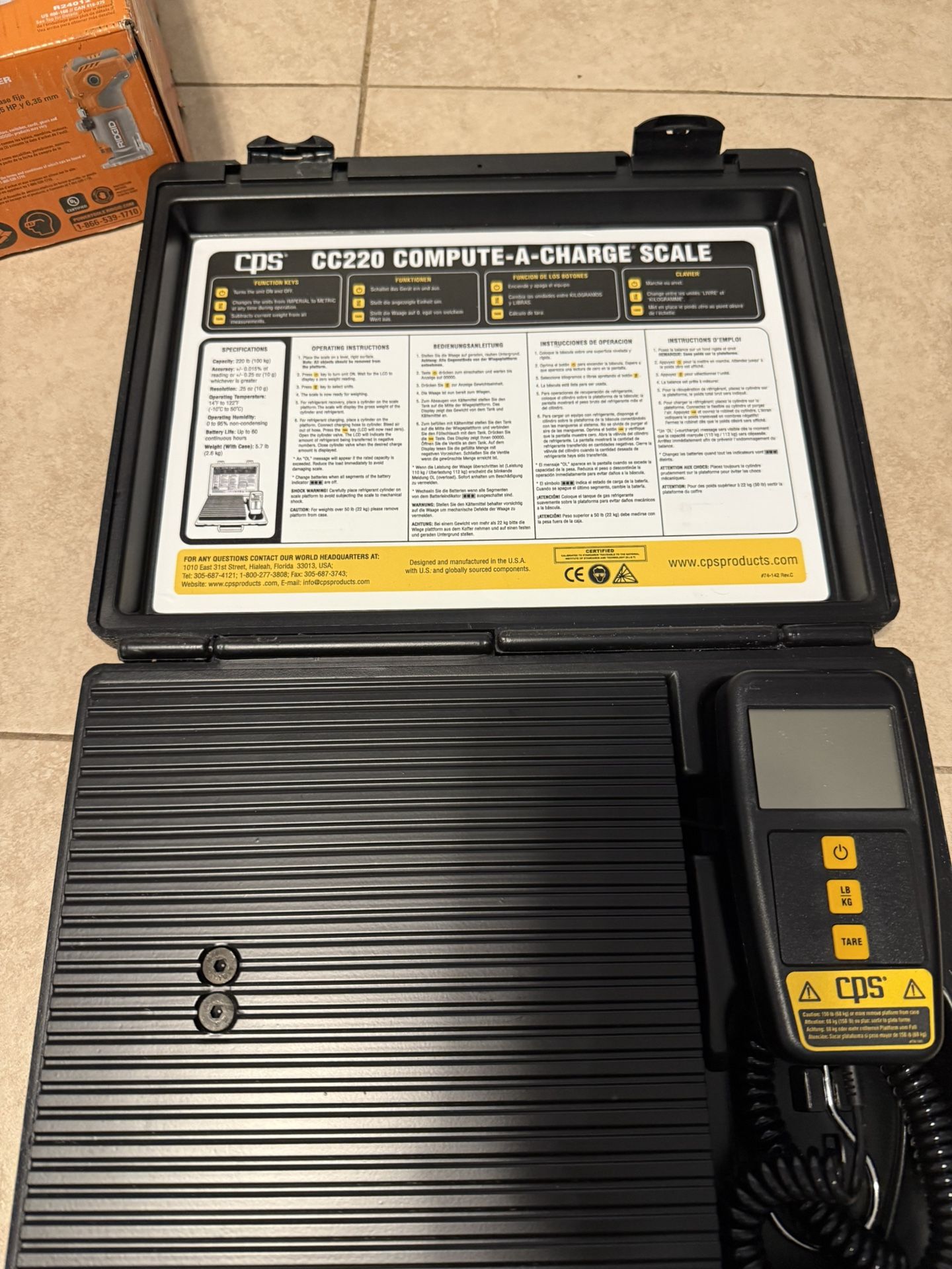 CPS Refrigerant Scale