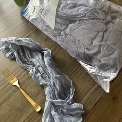 26 Piece Dusty Blue Cheesecloth Napkins