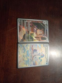 Pokémon TCG Holo Cards Raticate & Primarina