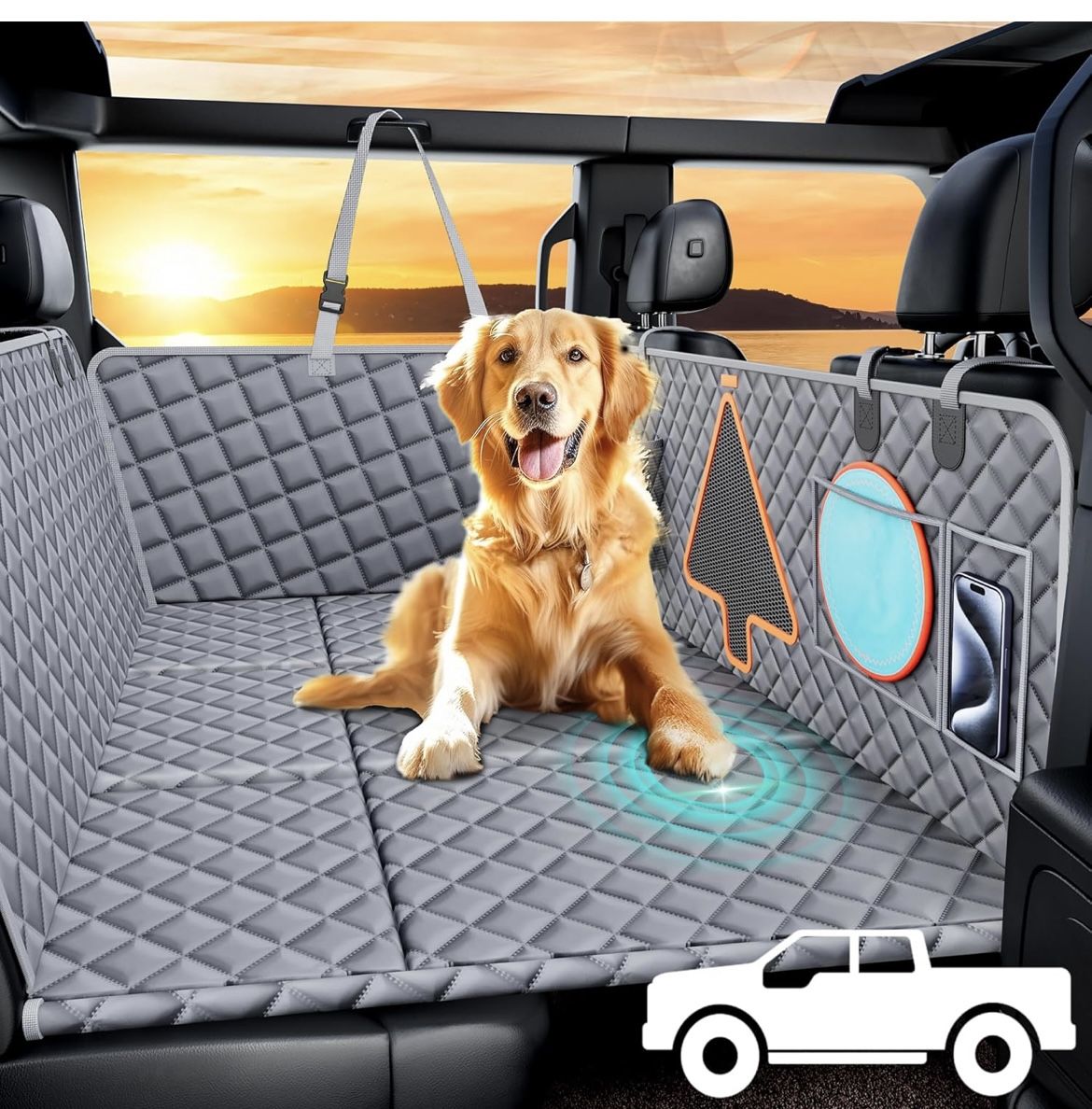 Dog Car Back Seat Cover for Trucks