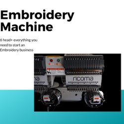 6 Head Embroidery Machine 