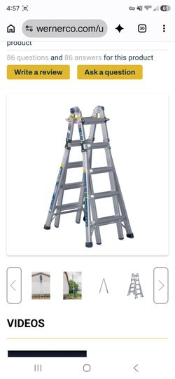 SELL ASAP ● Ladder  Werner 22 ft  5-in-1 Multi Pro