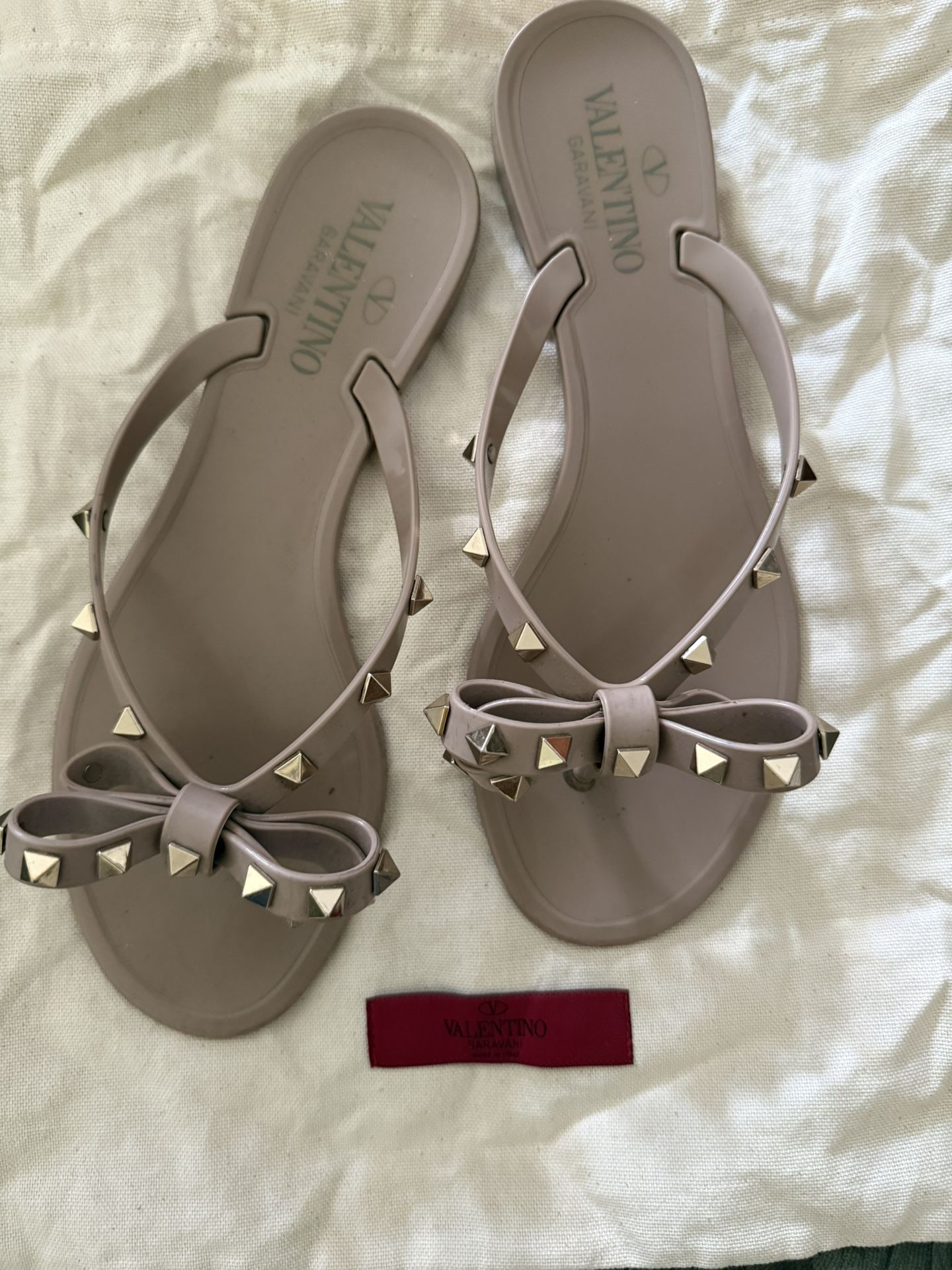 Valentino Garavani Rockstud Thong Sandal.