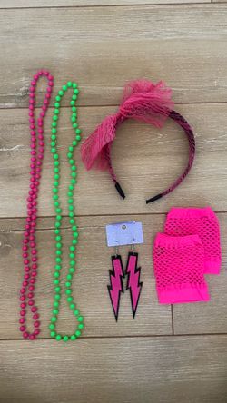 Neon 80s Costume Accessory Set