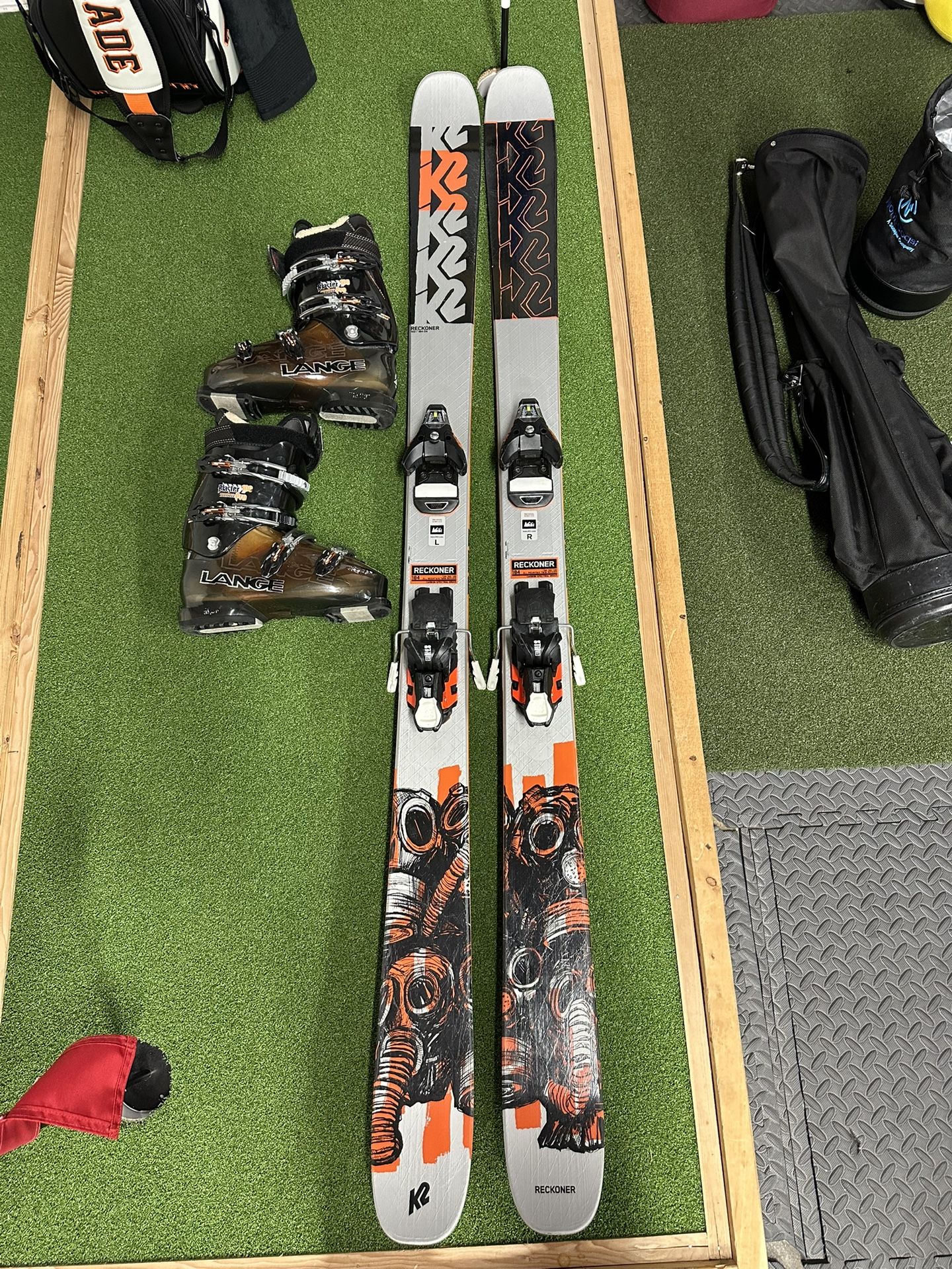 K2 Reckoner 184 Skis w/Lange Boots