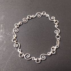 Silpada Sterling Silver Swirl Anklet