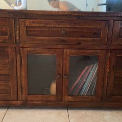 Wood entertainment Stand
