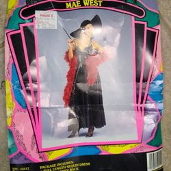 Mae West Dress Costume Size Medium(Dress Only)