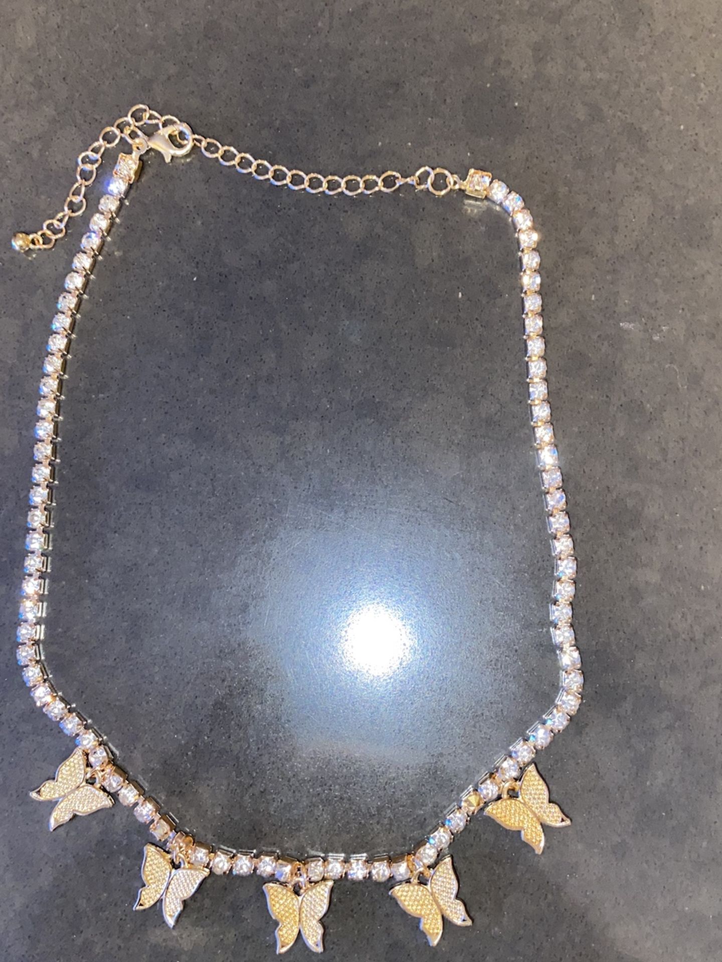 Gold Butterfly Charm Necklace