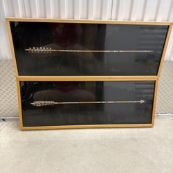 2 FRAMED DECORATIVE ARROWS – WALL ART SET 