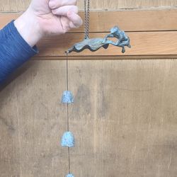Vintage Metal Frog Windchime 