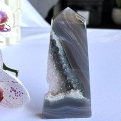 Druzy Agate Tower