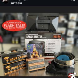 Portable Stove/heater. Stove + 3 Cans ONLY