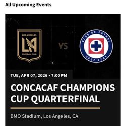 Concacaf Champions Cup Quarterfinal - LAFC Vs Cruz Azul 