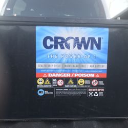 6 New Crown Deep Cycle Batteries 