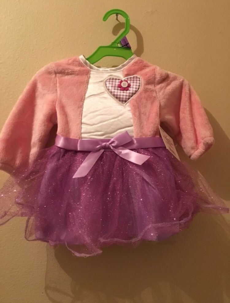 Rubies Noahs Ark Baby Girls 6-12 mo. Pink Bunny Costume Dress Leggings Headpiece