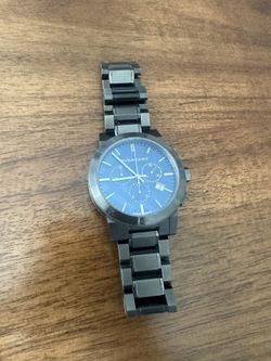 Burberry The City Chronograph 42mm watch in gunmetal grey