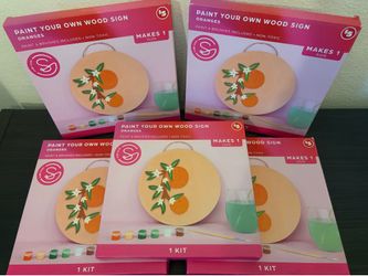 Set of 5 - Paint Your Own Sign Kits - Oranges